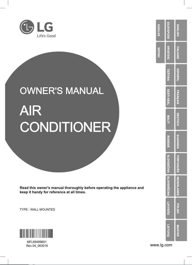 Page n°1 - Manuel utilisateur LG D12RN.UL2