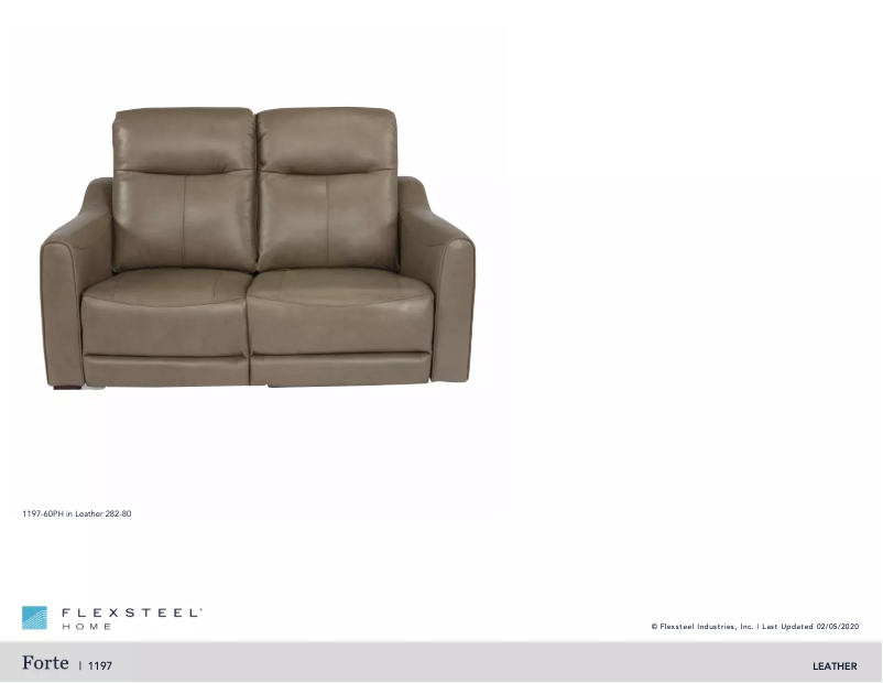 Page n°1 - Manuel utilisateur Flexsteel Forte 1197-60PH