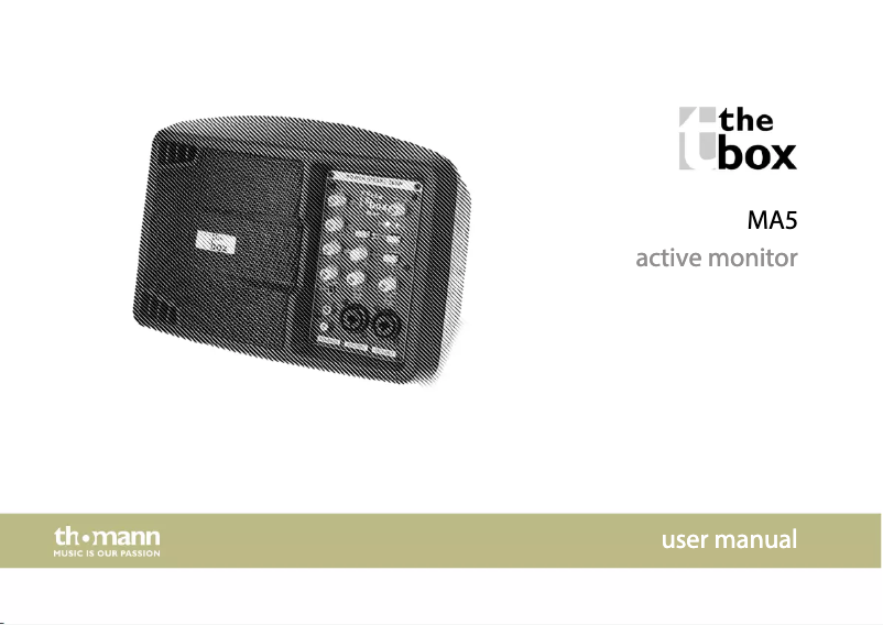 Page 1 de la notice Manuel utilisateur The Box MA5
