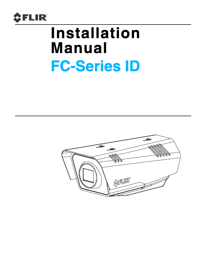 Page n°1 - Manuel utilisateur FLIR FC-317 ID