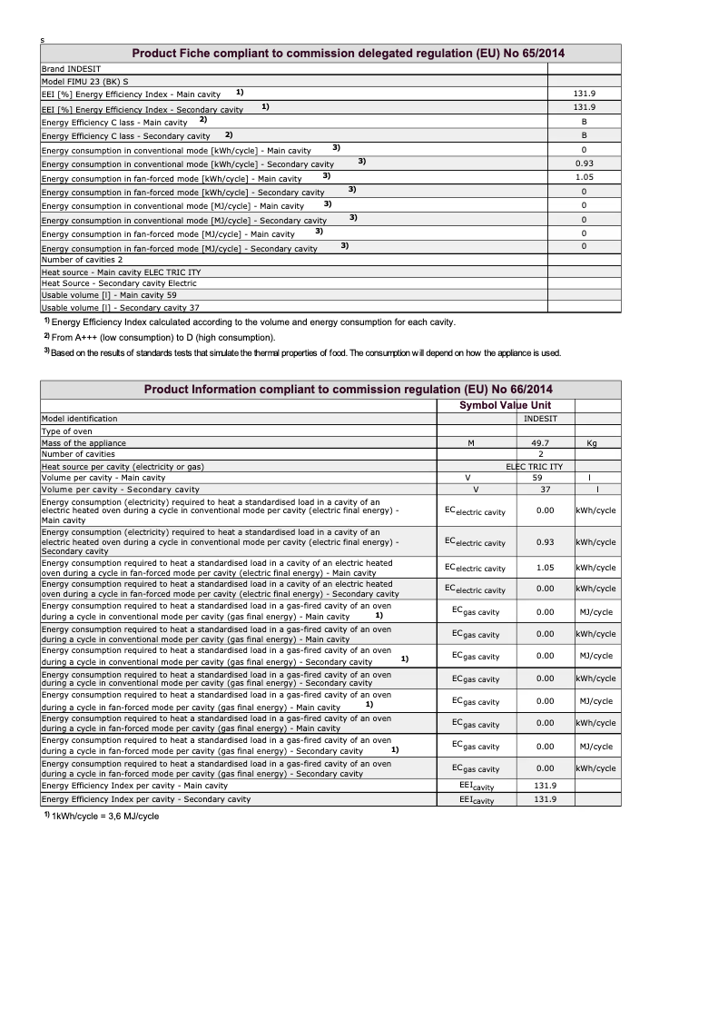 Image de la première page du manuel de l'appareil FIMU 23 BK S