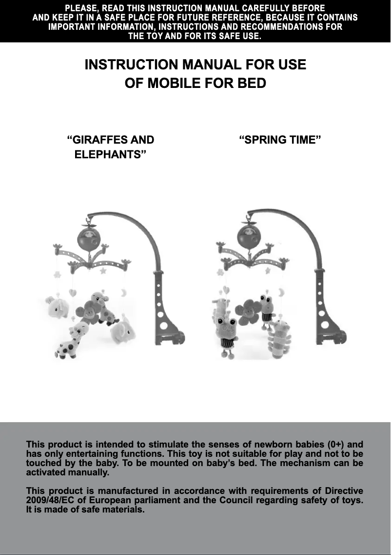 Image de la première page du manuel de l'appareil Sweet giraffes