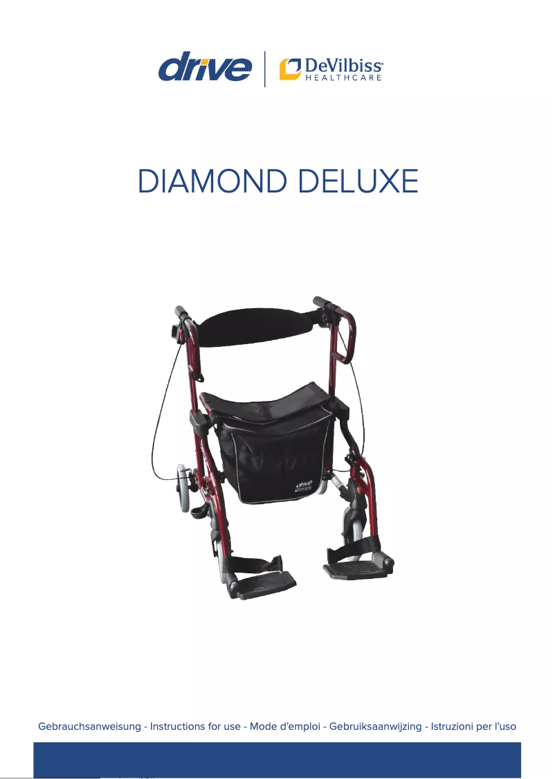 Page n°1 - Manuel utilisateur Drive Medical Diamond Deluxe