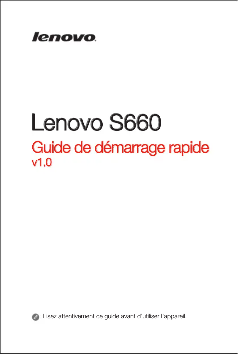 Image de la première page du manuel de l'appareil S660