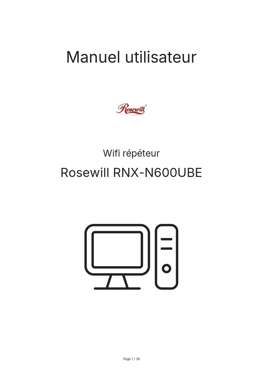 Image de la première page du manuel de l'appareil RNX-N600UBE