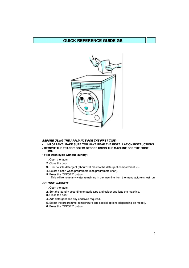 Imagen de la primera página del manual del dispositivo AWM 336/3