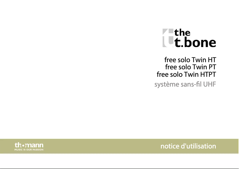 Image de la première page du manuel de l'appareil free solo Twin HT
