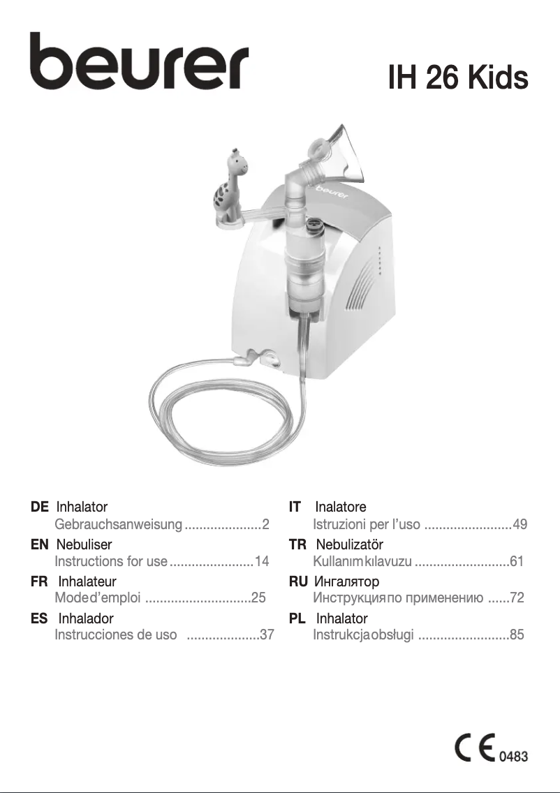 Page n°1 - Manuel utilisateur Beurer IH 26