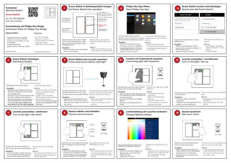 Página 1 del manual Manual de usuario Dresden Elektronik Scene Switch