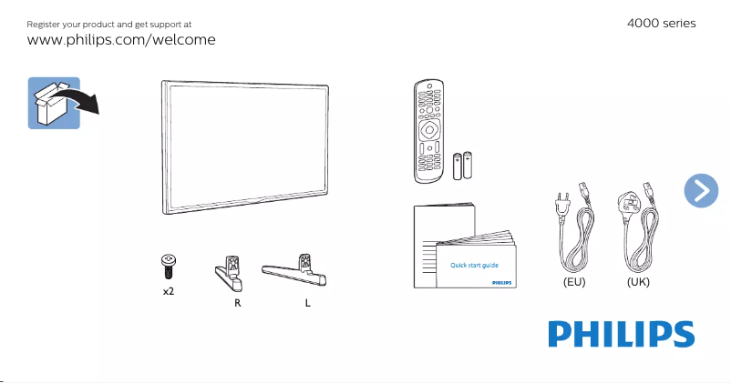 Image de la première page du manuel de l'appareil 22PFT4000