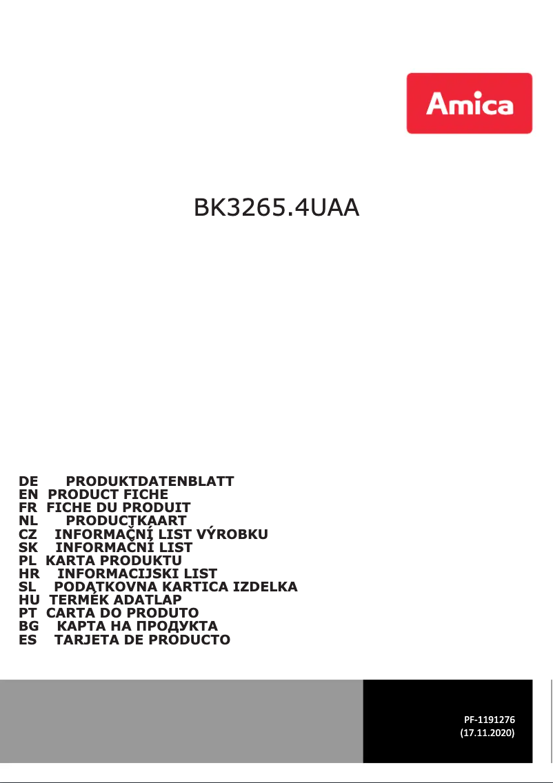 Image de la première page du manuel de l'appareil BK3265.4UAA