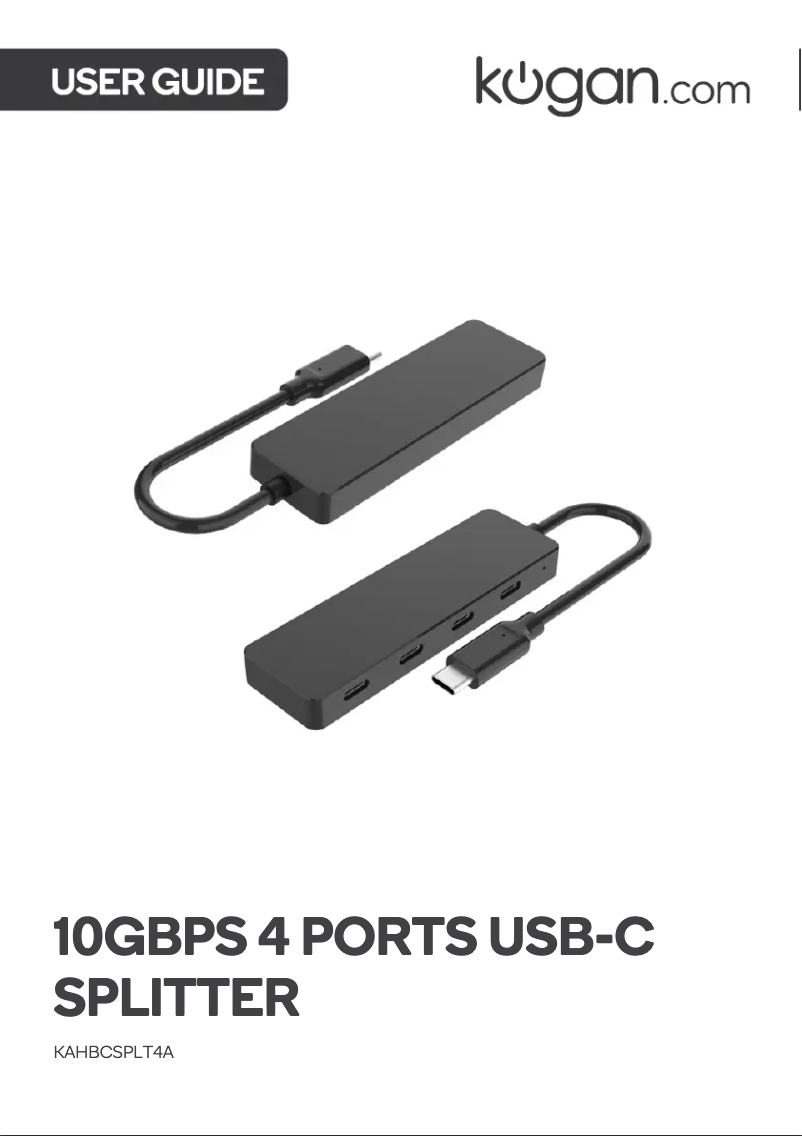 Page n°1 - Manuel utilisateur Kogan KAHBCSPLT4A
