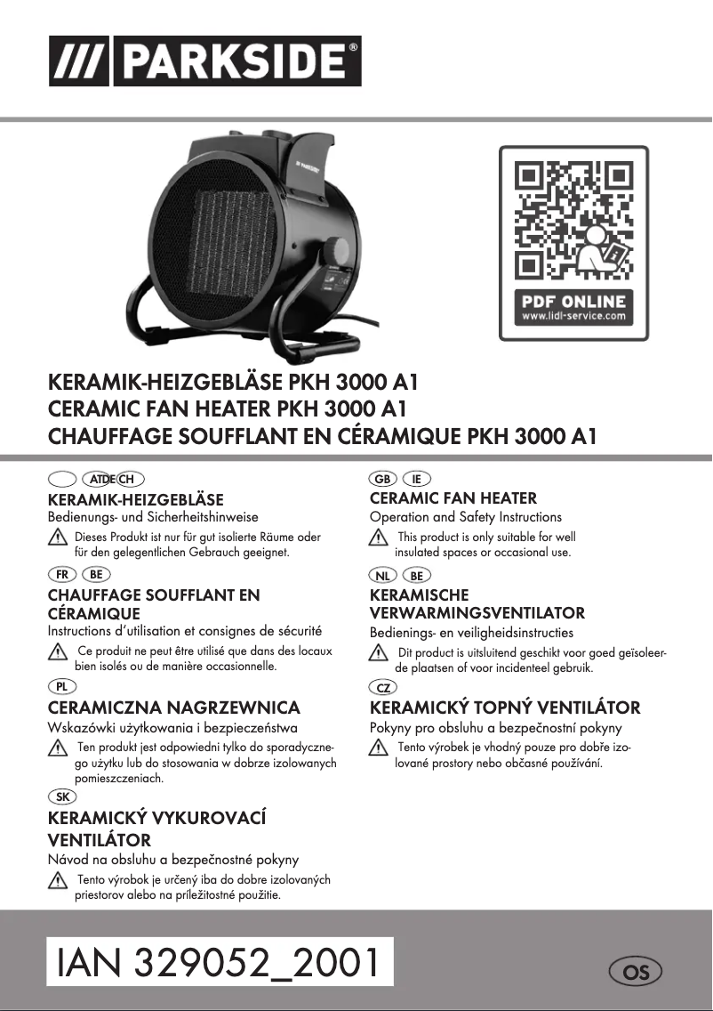 Image de la première page du manuel de l'appareil PKH 2500 A1