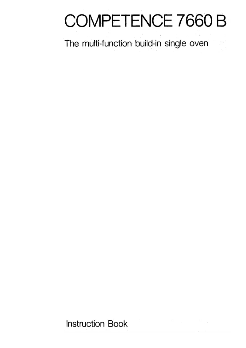 Page 1 de la notice Manuel utilisateur AEG Competence 7660 B B3D