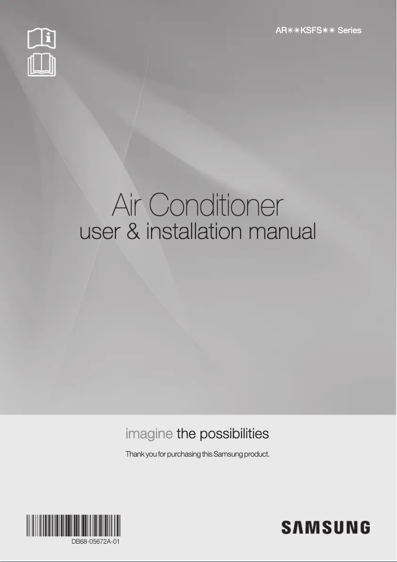 Page 1 de la notice Manuel utilisateur Samsung AR18KSFSFWK