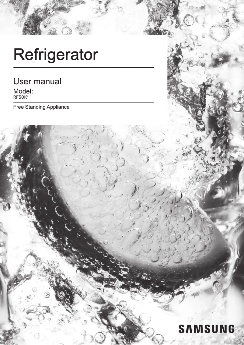 Page 1 de la notice Manuel utilisateur Samsung RF50K5910DP
