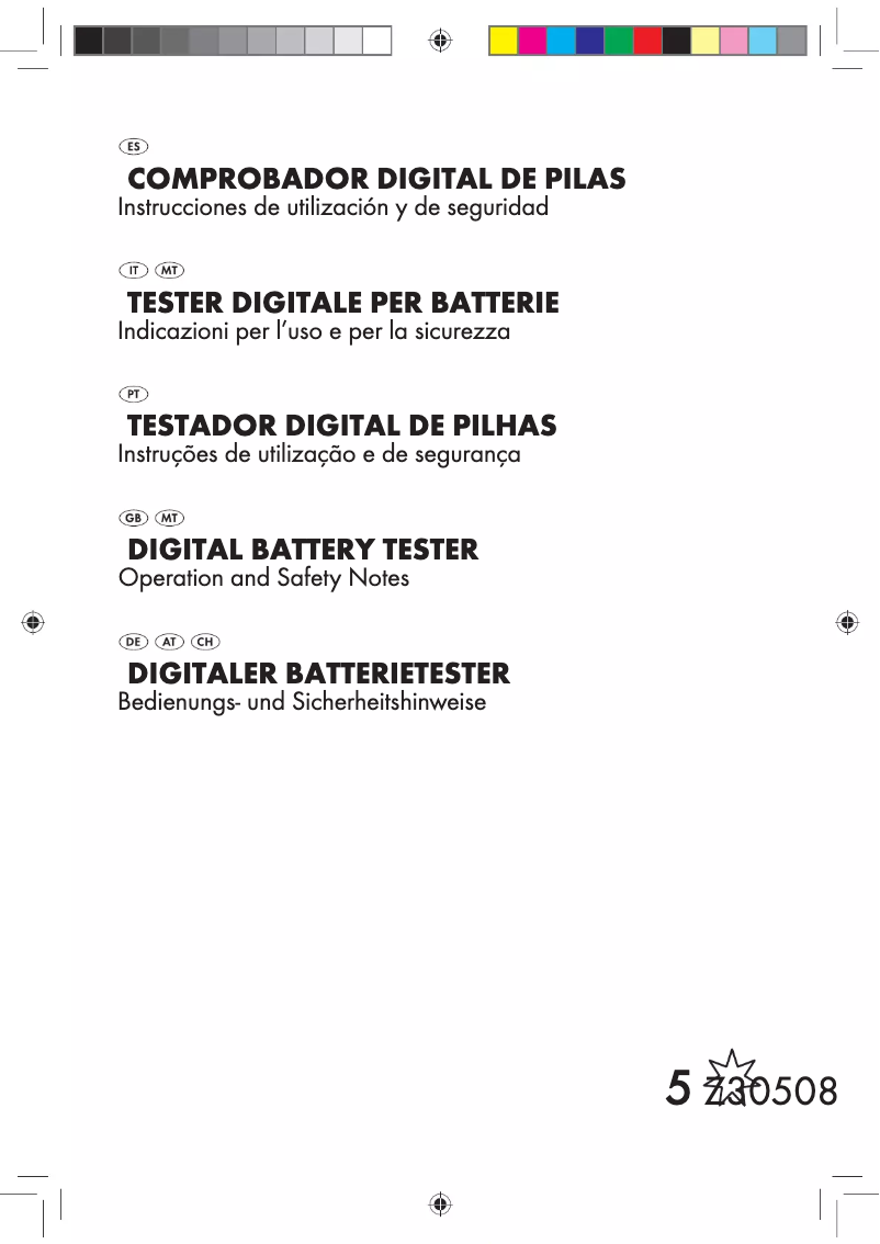 Page n°1 - Manuel utilisateur Tronic Z30508