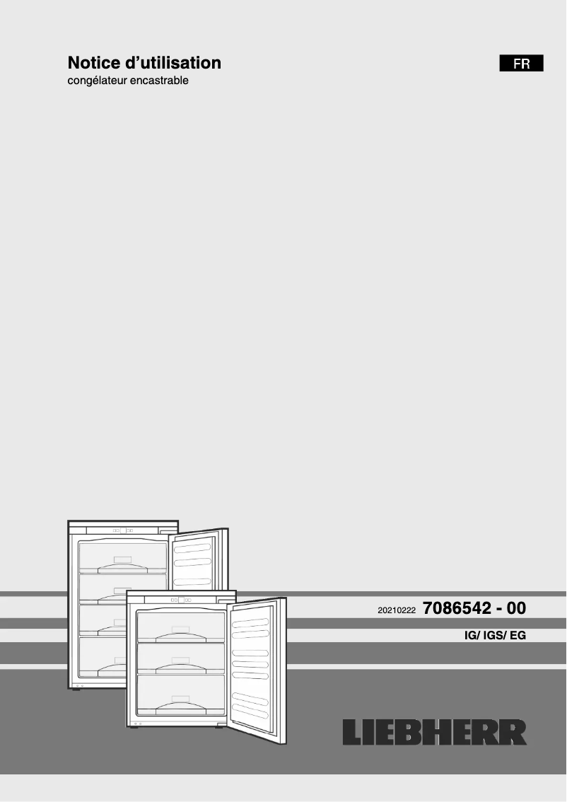 Page 1 de la notice Manuel utilisateur Liebherr IG 1624 Comfort