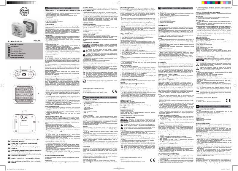 Page n°1 - Manuel utilisateur Muse M-312