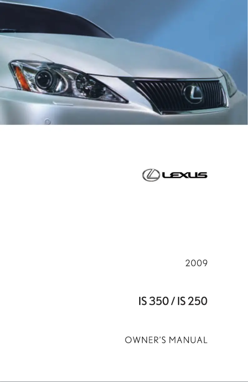 Página 1 del manual Manual de usuario Lexus IS 300 (2009)