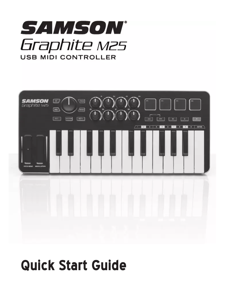Page 1 de la notice Manuel utilisateur Samson Graphite M25