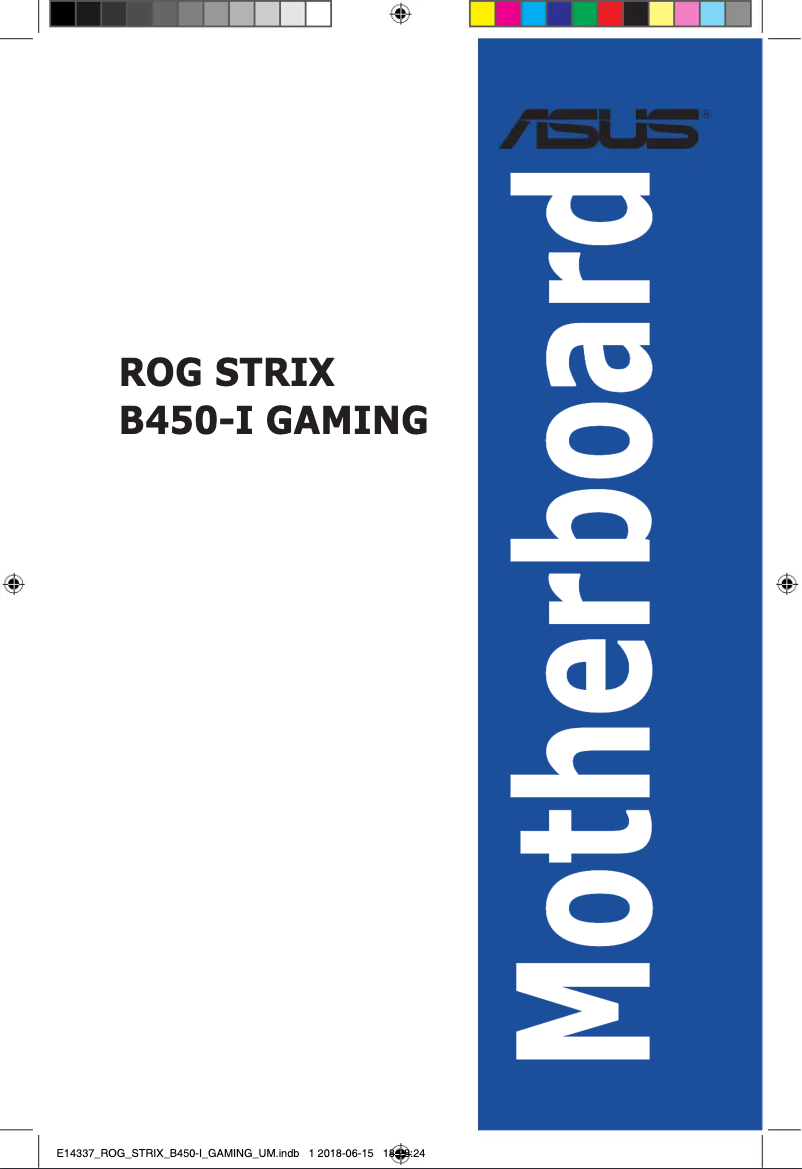 Page 1 de la notice Manuel utilisateur Asus Rog Strix B450-I Gaming