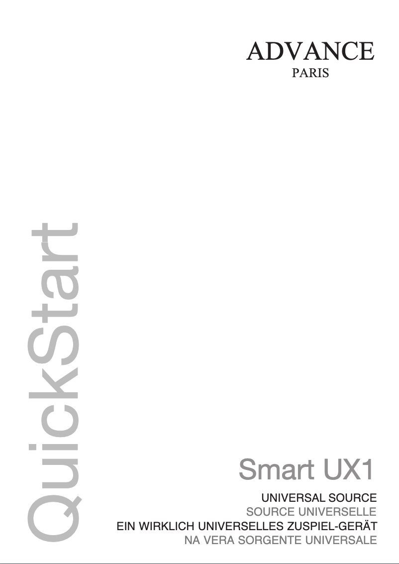 Page n°1 - Manuel utilisateur Advance UX1