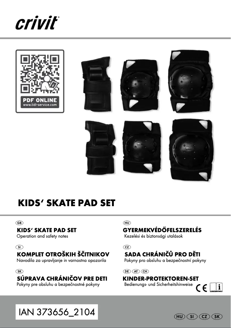 Page 1 de la notice Manuel utilisateur Crivit IAN 327354