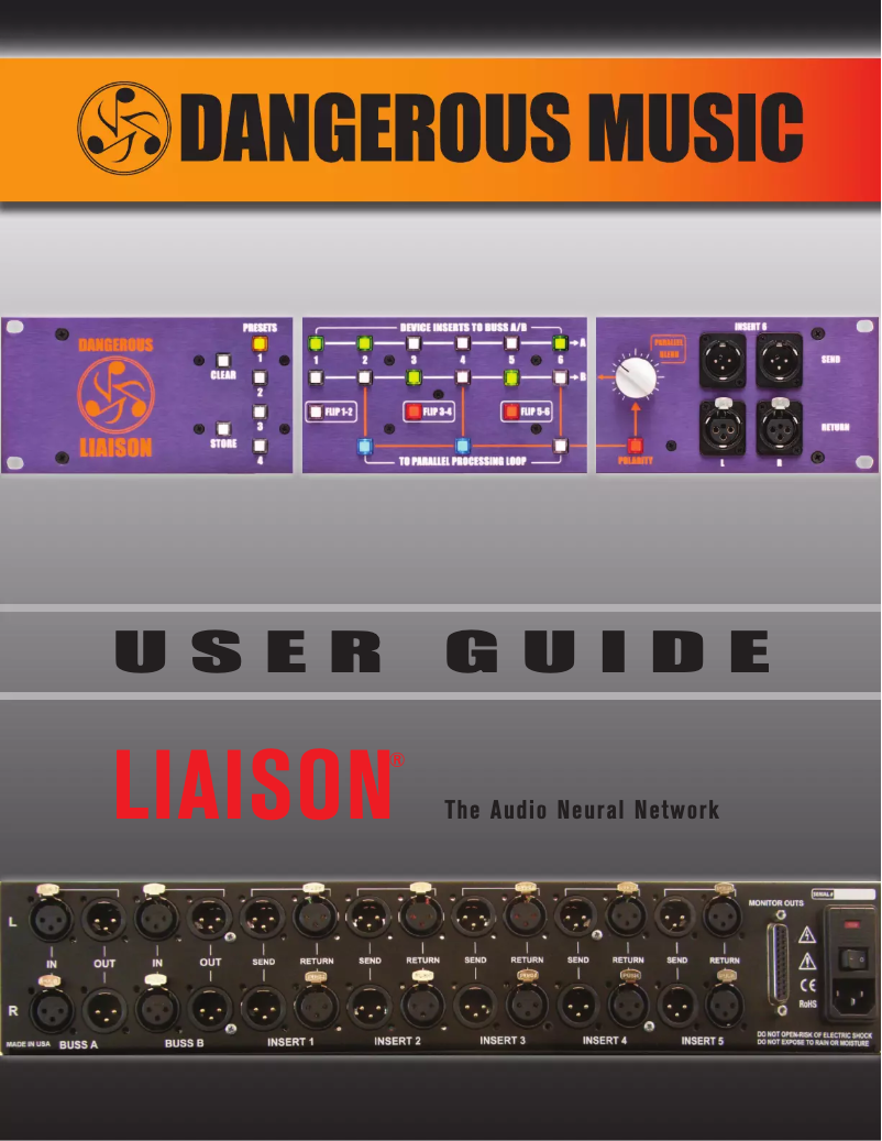 Page n°1 - Manuel utilisateur Dangerous Music Liaison