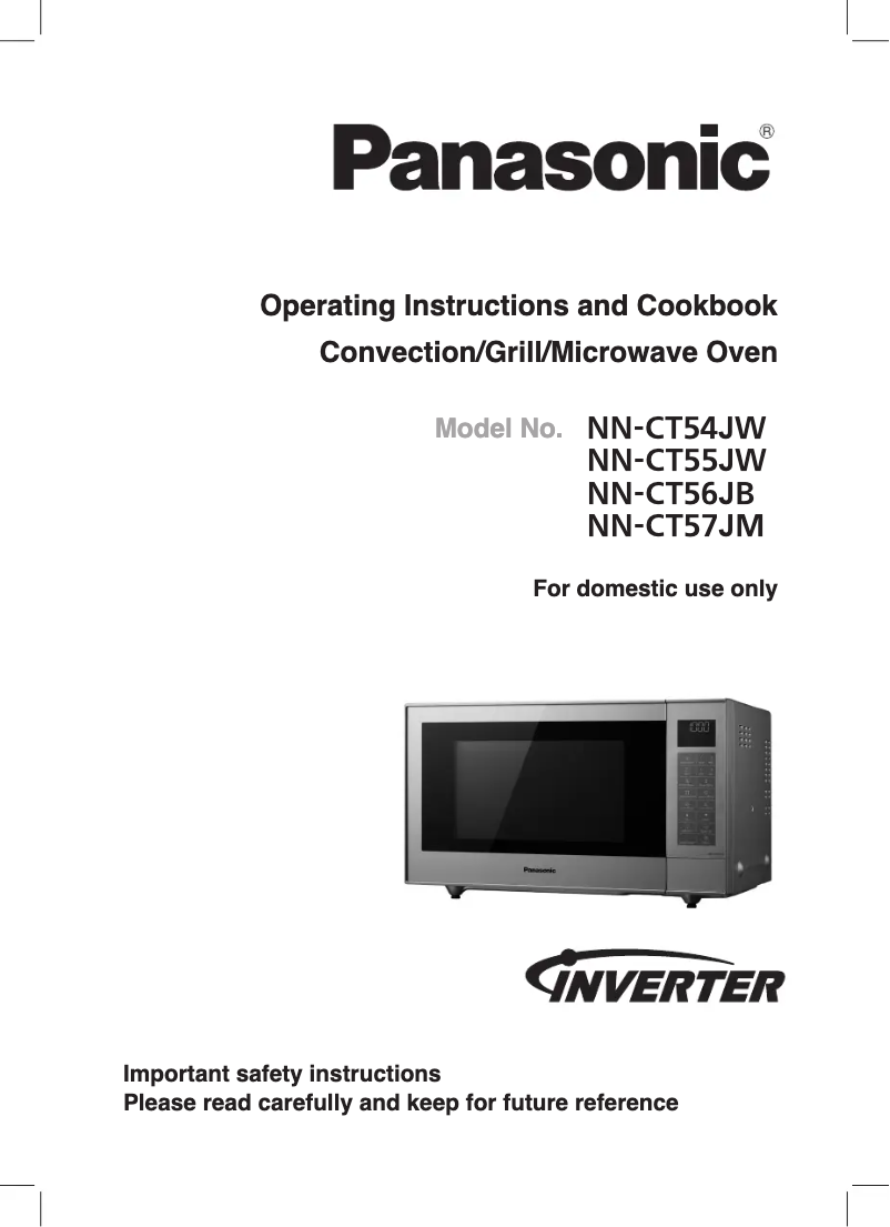 Page 1 de la notice Manuel utilisateur Panasonic NN-CT54
