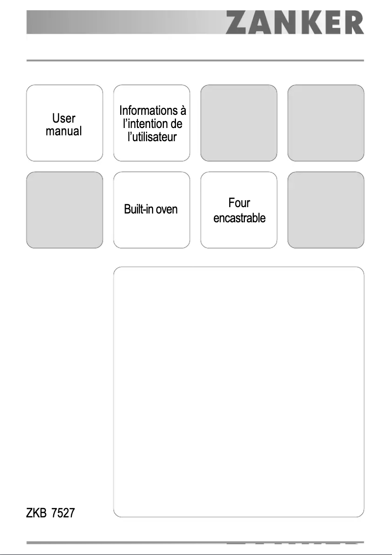 Image de la première page du manuel de l'appareil ZKB7527X