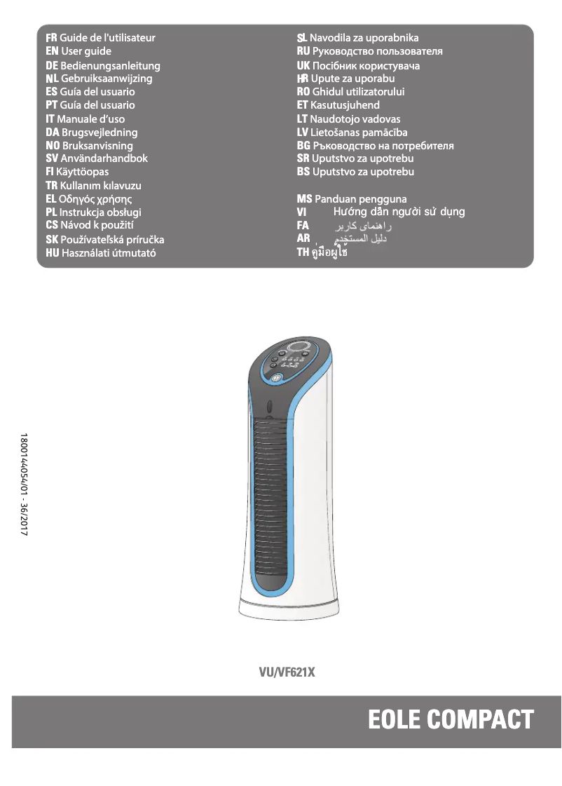 Página 1 del manual Manual de usuario Rowenta Eole Compact VU6210