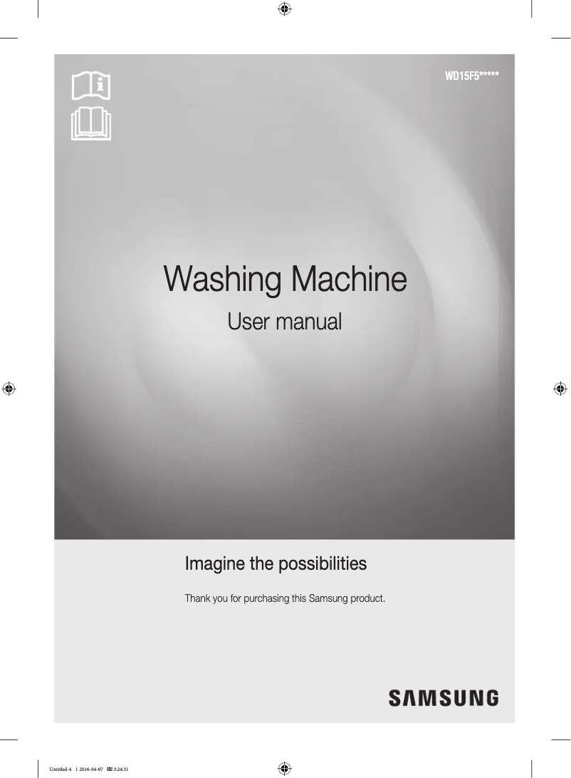 Page n°1 - Manuel utilisateur Samsung WD15F5K5ASG
