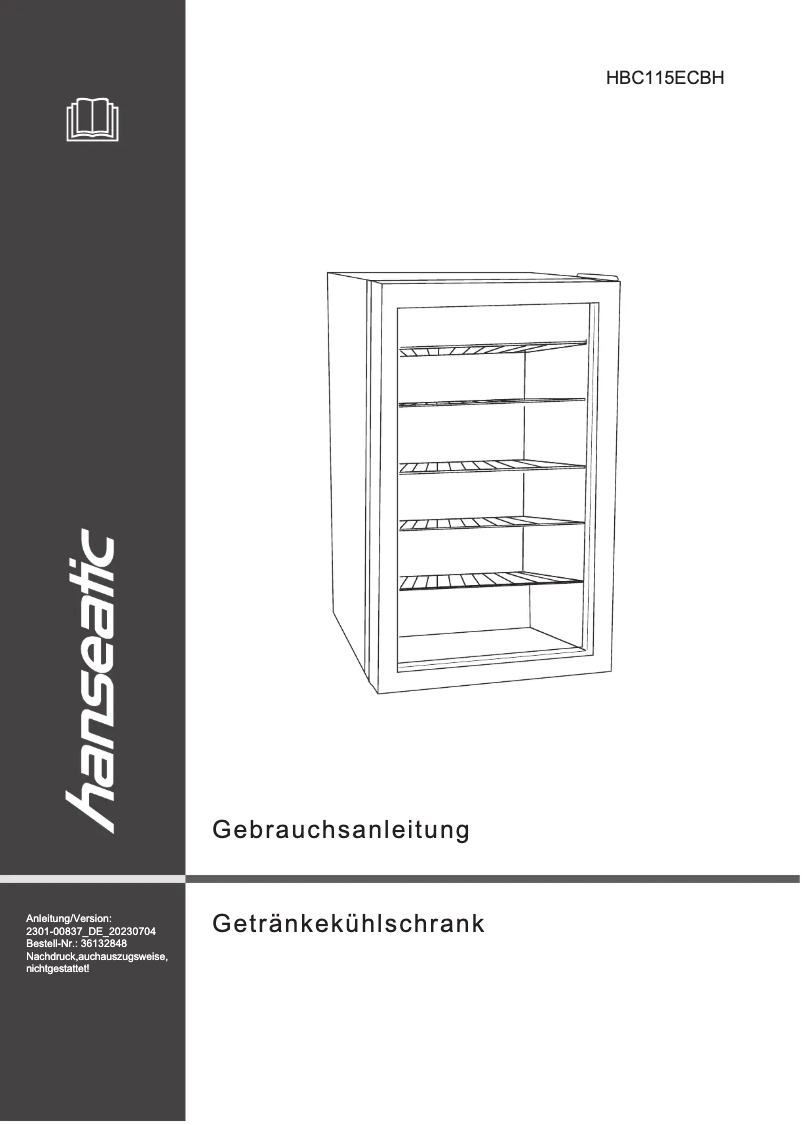 Página 1 del manual Manual de usuario Hanseatic HBC115ECBH
