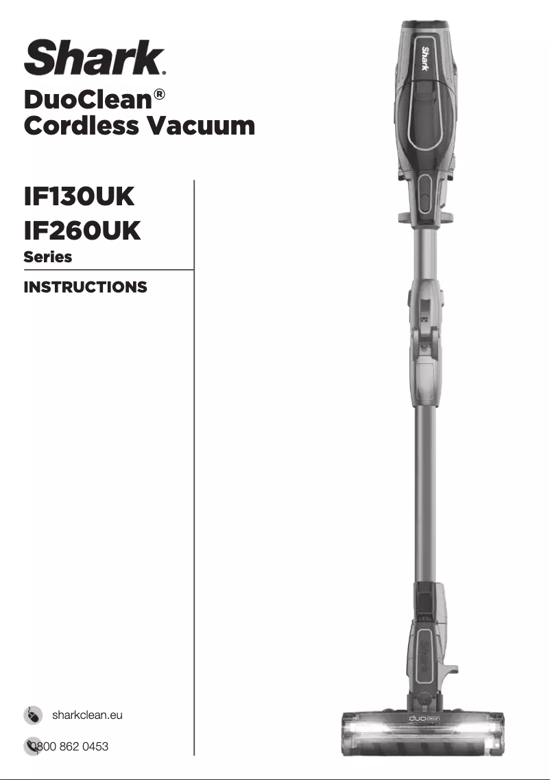 Image de la première page du manuel de l'appareil DuoClean IF130UKTH