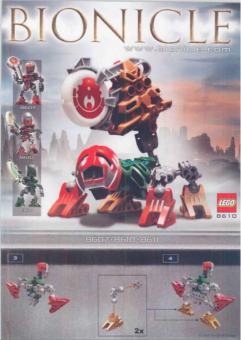 Image de la première page du manuel de l'appareil Bionicle 8610