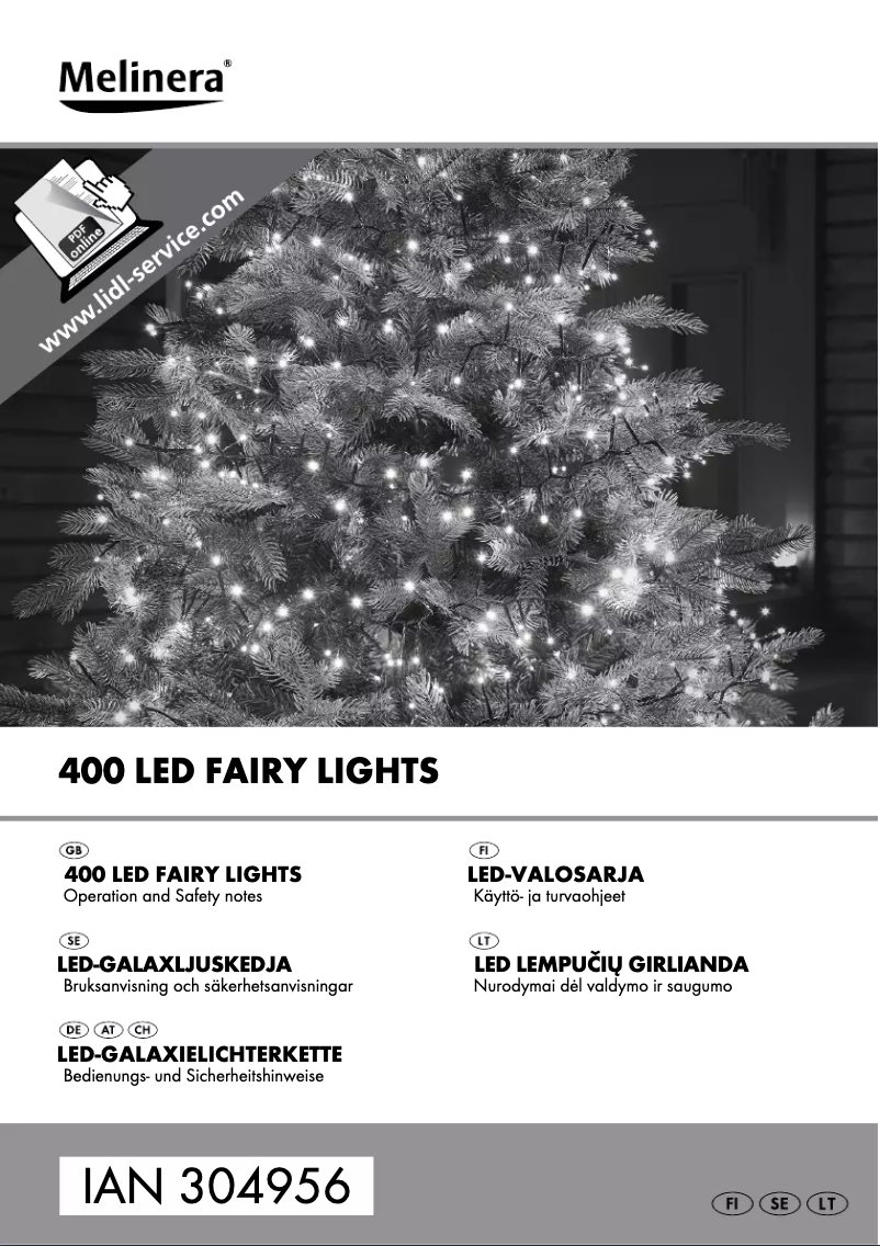 Page 1 de la notice Manuel utilisateur Melinera IAN 280328