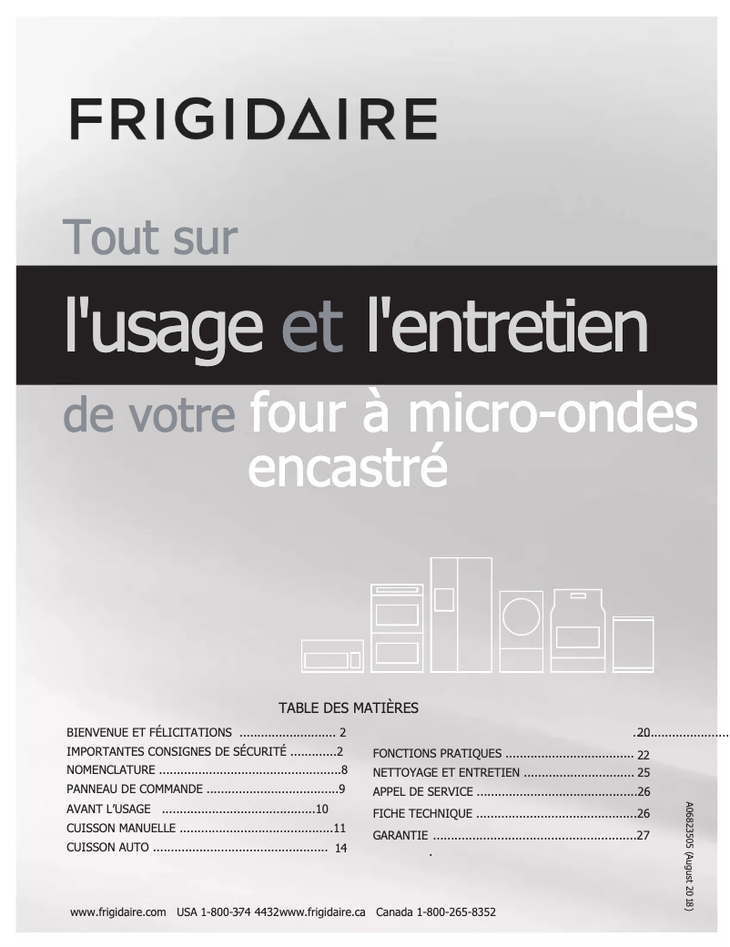 Page n°1 - Manuel utilisateur Frigidaire FGMO3067UF