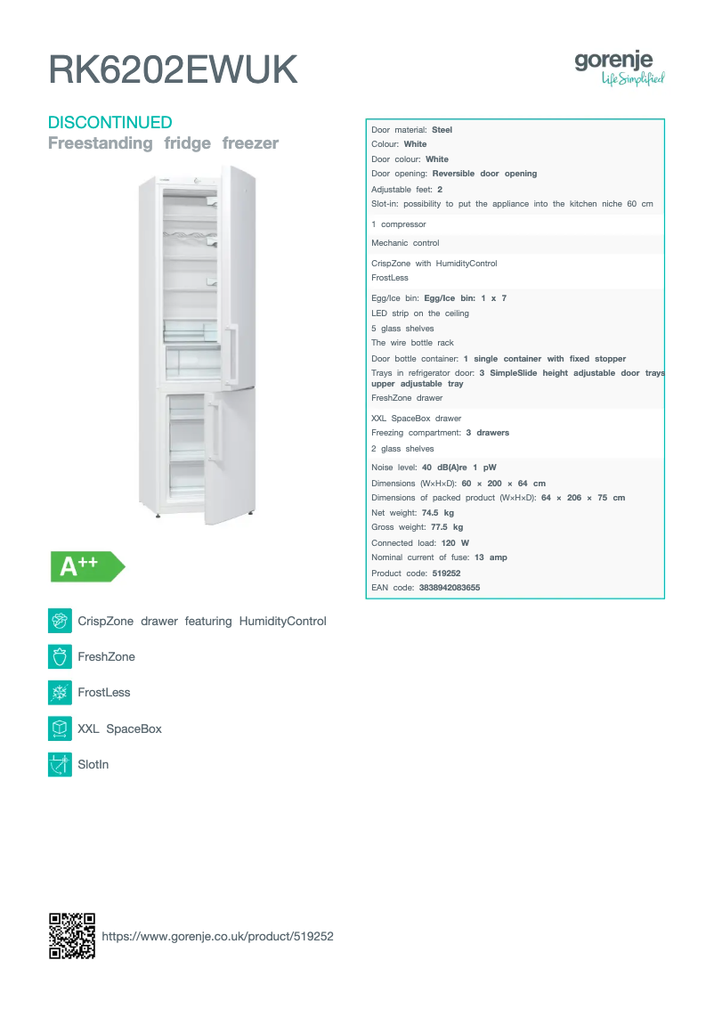 Image de la première page du manuel de l'appareil RK6202EWUK