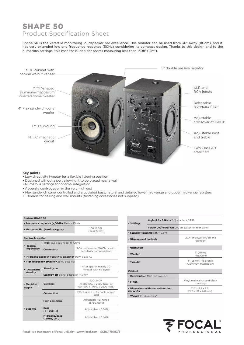 Image de la première page du manuel de l'appareil SHAPE 50