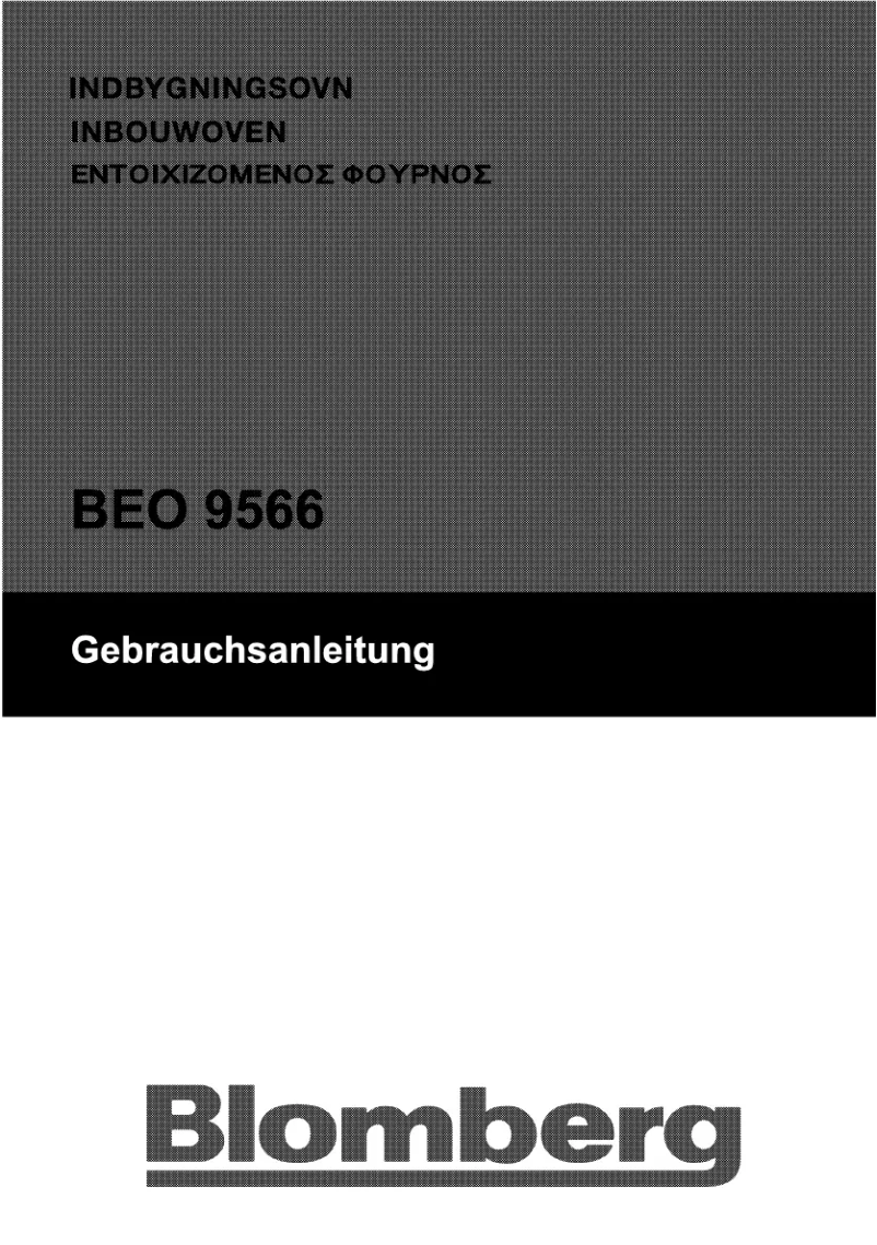 Page n°1 - Manuel utilisateur Blomberg BEO9566Z