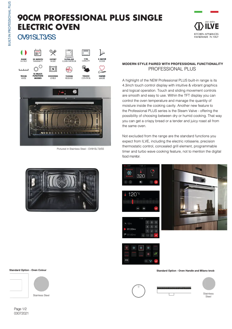 Página 1 del manual Manual de usuario Ilve OV91SLT3SS