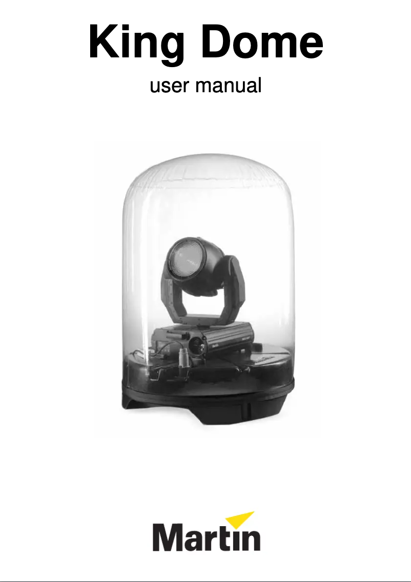 Image de la première page du manuel de l'appareil King Dome