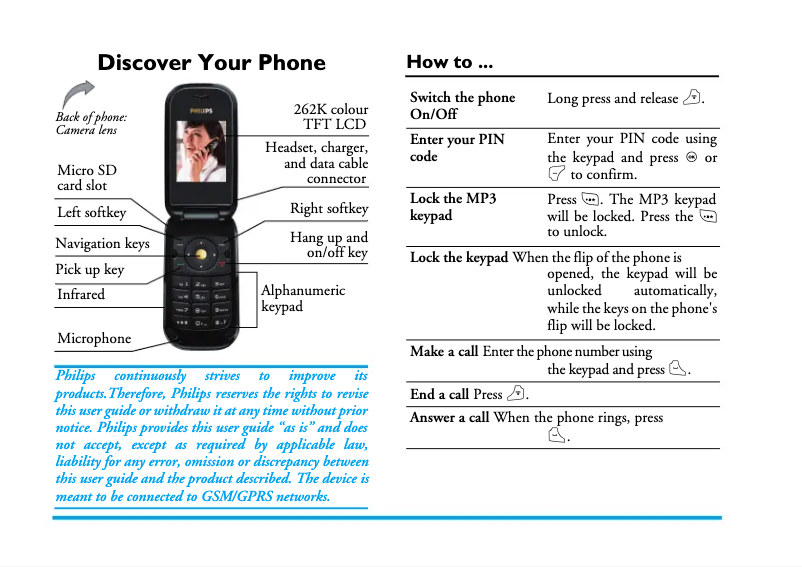 Page 1 de la notice Mode d'emploi Philips CT0598BLK