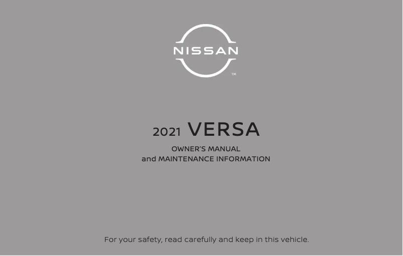 Página 1 del manual Manual de usuario Nissan Versa (2021)