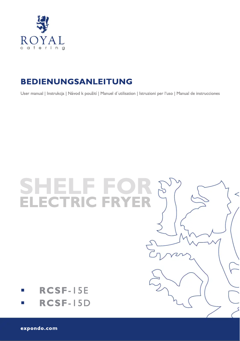 Imagen de la primera página del manual del dispositivo RCSF-15E