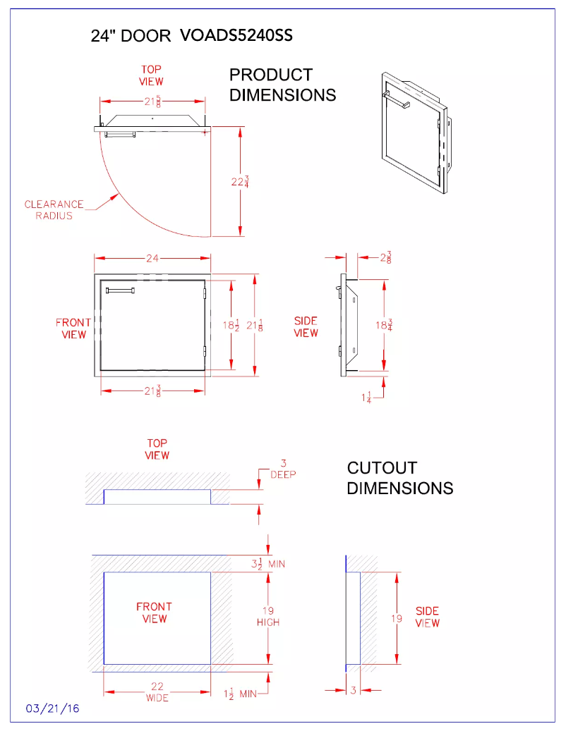 Page 1 de la notice Manuel utilisateur Viking VOADS5240SS