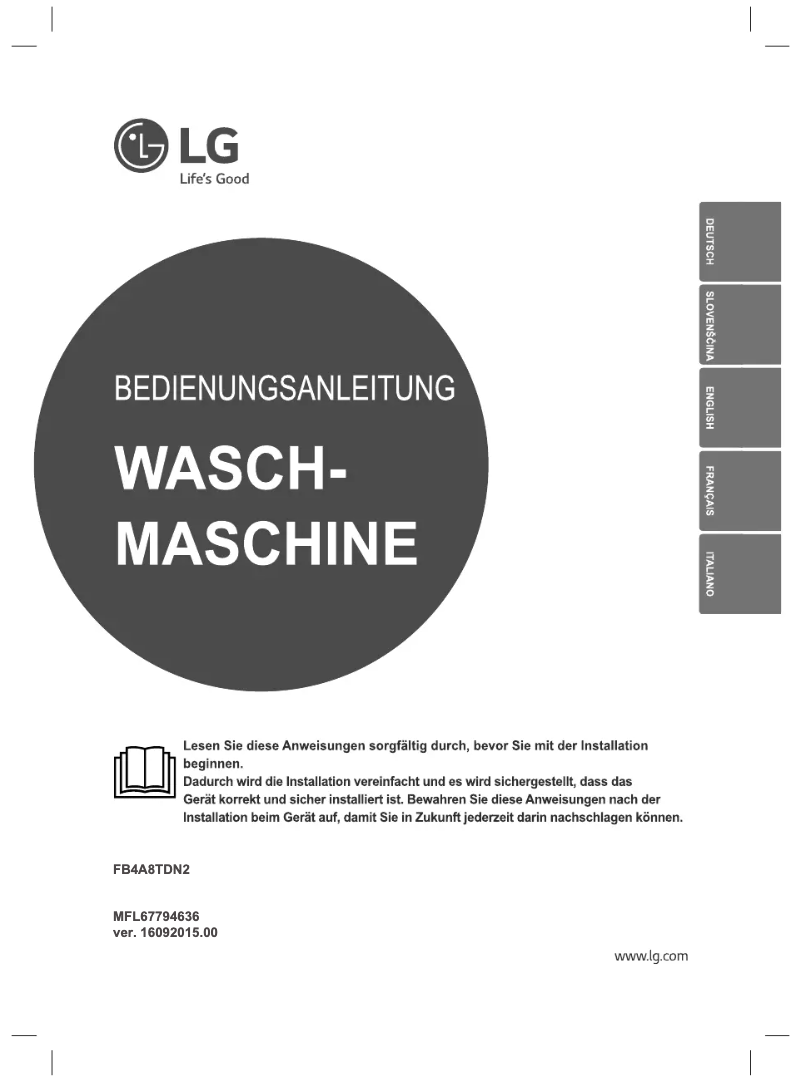 Page n°1 - Manuel utilisateur LG FB4A8TDN2
