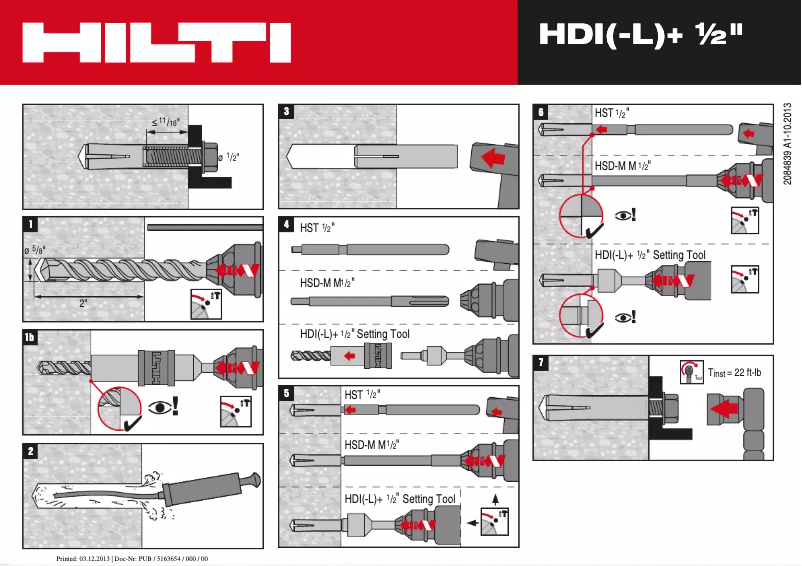 Page n°1 - Manuel utilisateur Hilti 1/2", DD 120