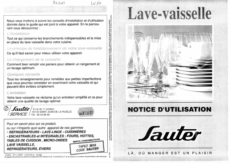 Page 1 de la notice Manuel utilisateur Sauter 345VI